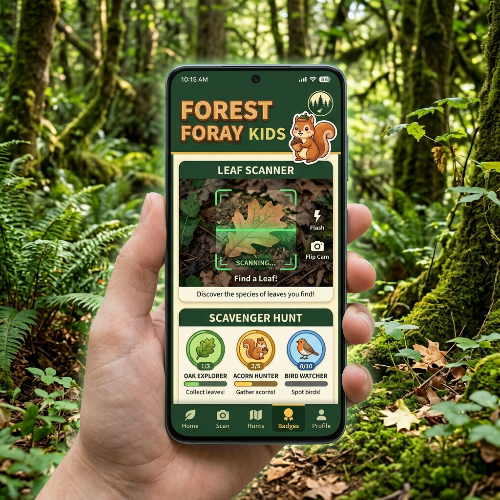 Forest Foray App Mockup