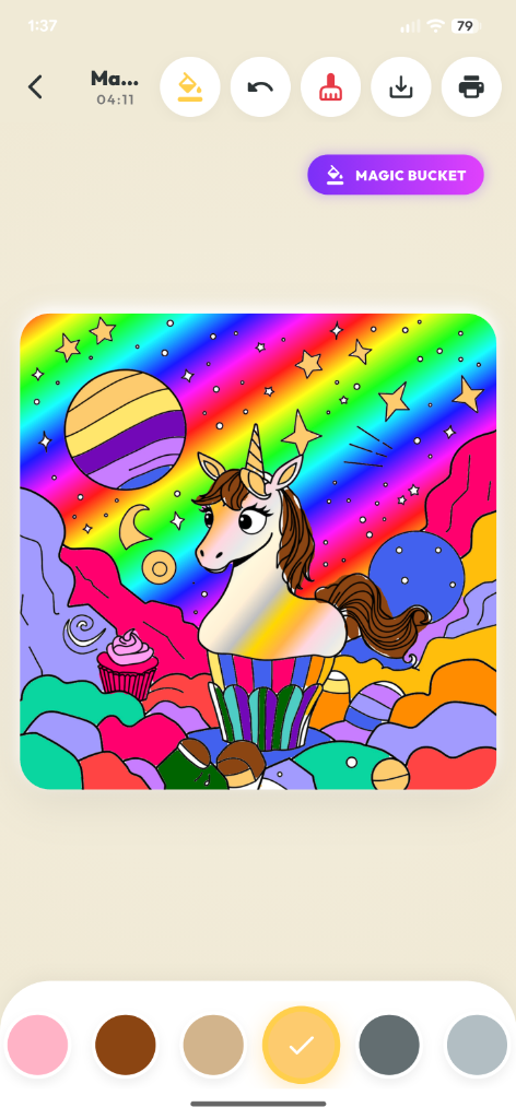 Colored unicorn &mdash; in-app