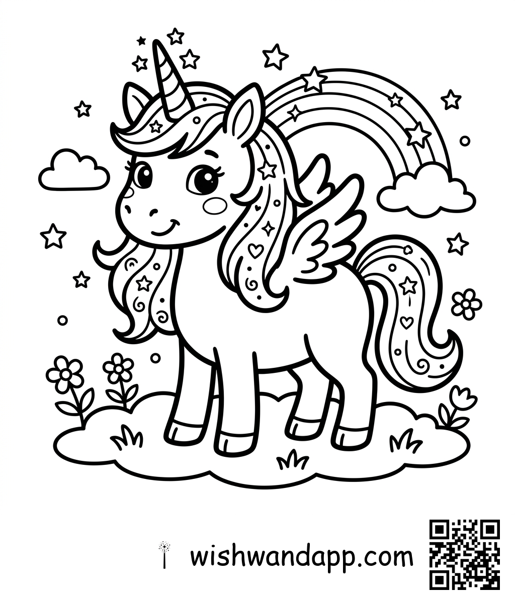 Unicorn Coloring Page